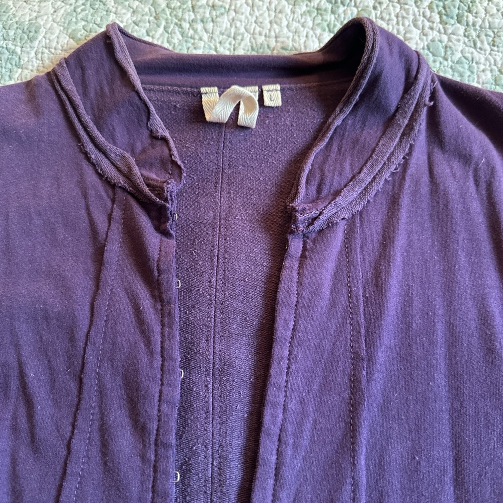 Purple Ruffled Open-Front Blazer - Picture 2 of 6